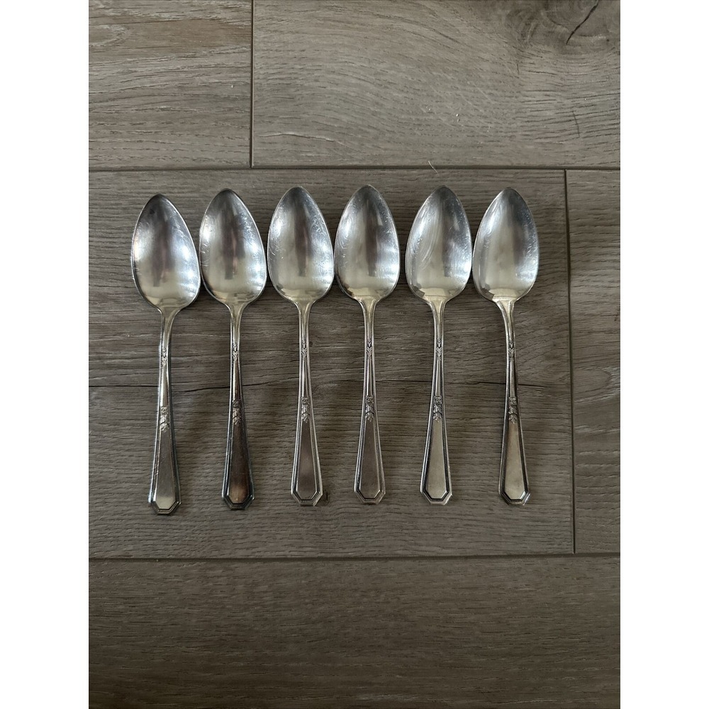 International‎ Silver WM Rogers Silverplate 1923 Mayfair 6 Teaspoons
